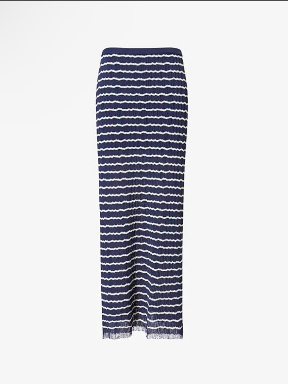 NWT Rag & Bone Chiara Stripe Knit Maxi Skirt Indigo Blue Size XS Boho Coastal